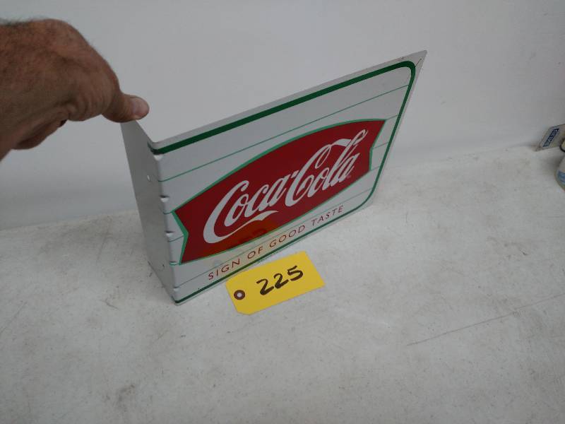 lot 225 image: Coca-Cola Flanged Tin Sign, 13x10...