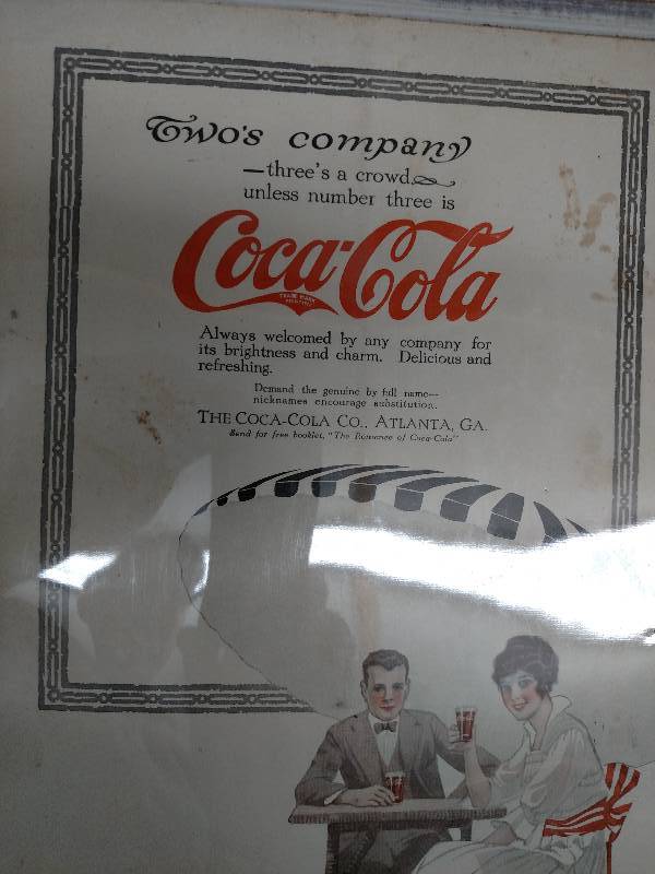 lot 236 image: (2) Coca-Cola Ads, 12x15...