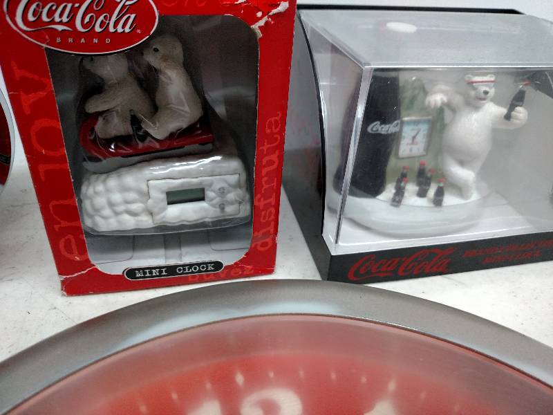 lot 269 image: (4) Coca-Cola Clocks...