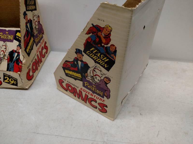 lot 493 image: (5) 1967 Comic Book Display Boxes &...