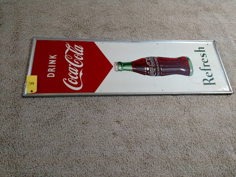 lot 8 image: Coca-Cola Tin Sign, 1957, 18x54...
