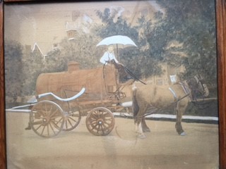 Portrait of Horsedrawn delivery wagon