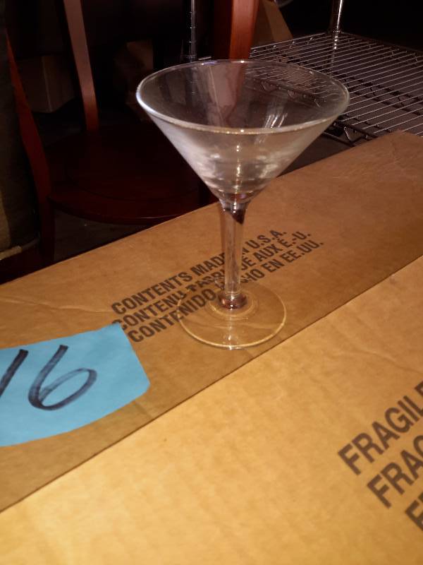 21,  8455 Libbey Brand Martini Glasses