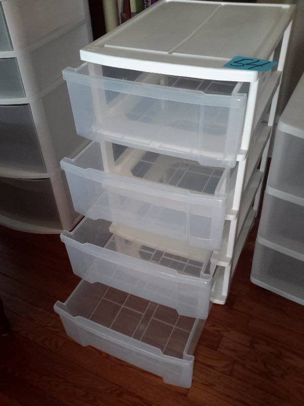 4 Drawer, Plastic Storage unit