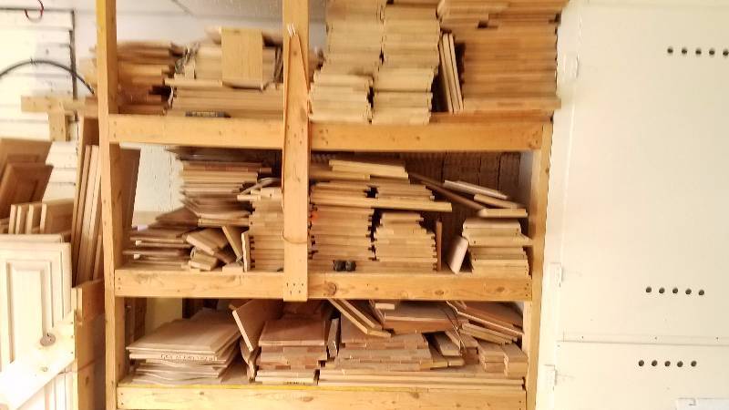 Huge Lot of Stain-Grade Wood, Doors, Drawers, Panels Maple, Oak, Cherry, Hickory, and Aspen