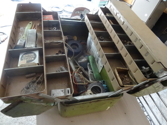 Vintage Tool Box With Misc Inside...