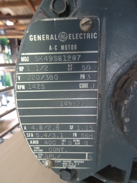 GE electric motor. 5K49SG1207.  1 1...