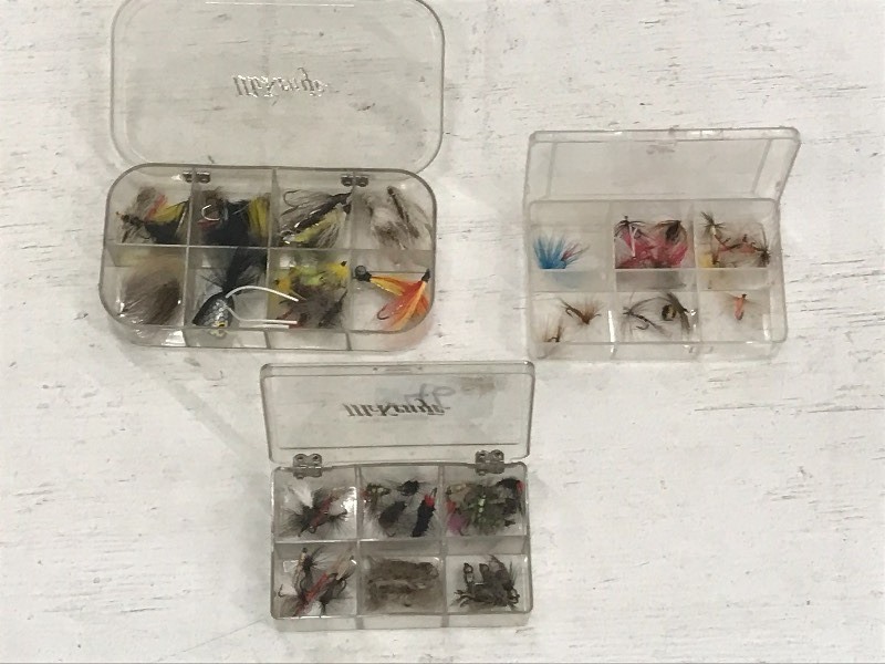lot 46 image: (3) Tackle Boxes With Fly Fishing Supplies