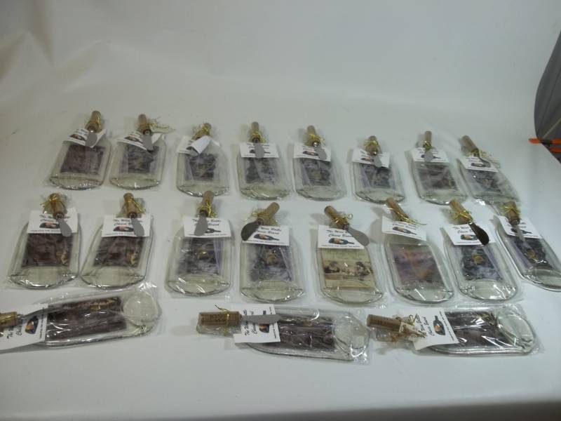 lot 85 image: 19 Wine Bottle Cheese Boards Assorted Themes
