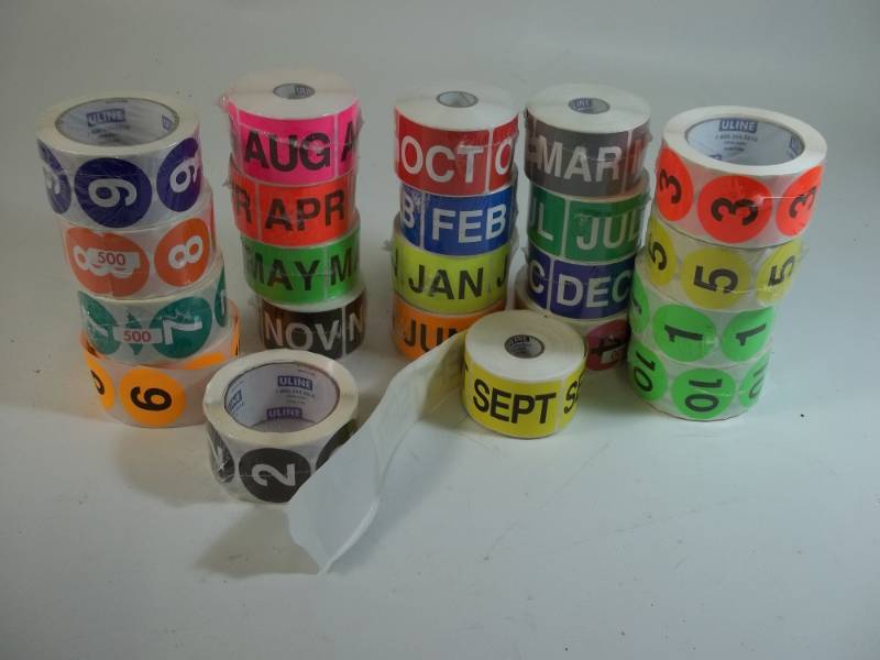 lot 86 image: Month and Number Stickers