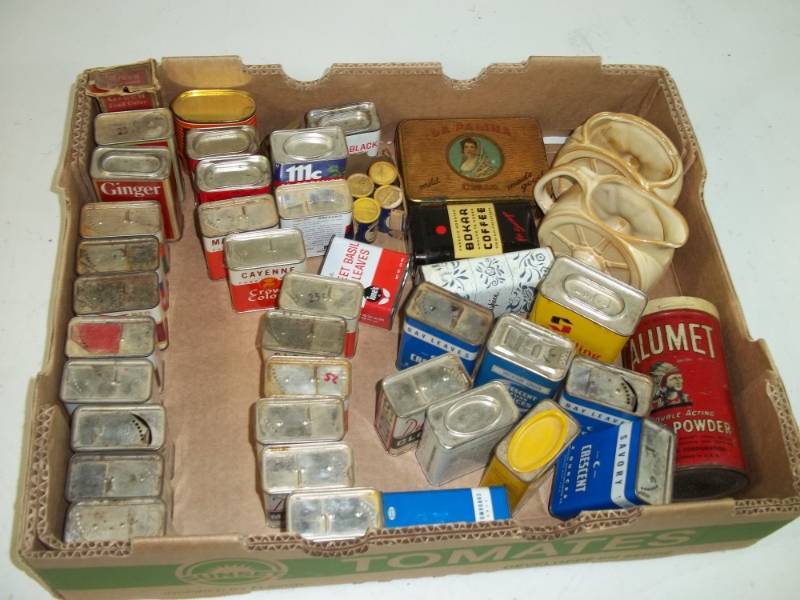 lot 184 image: Lot of Vintage Spice Tins