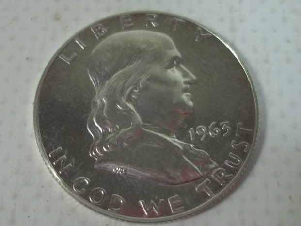 lot 3 image: 1963 Benjamin Franklin Half Dollar