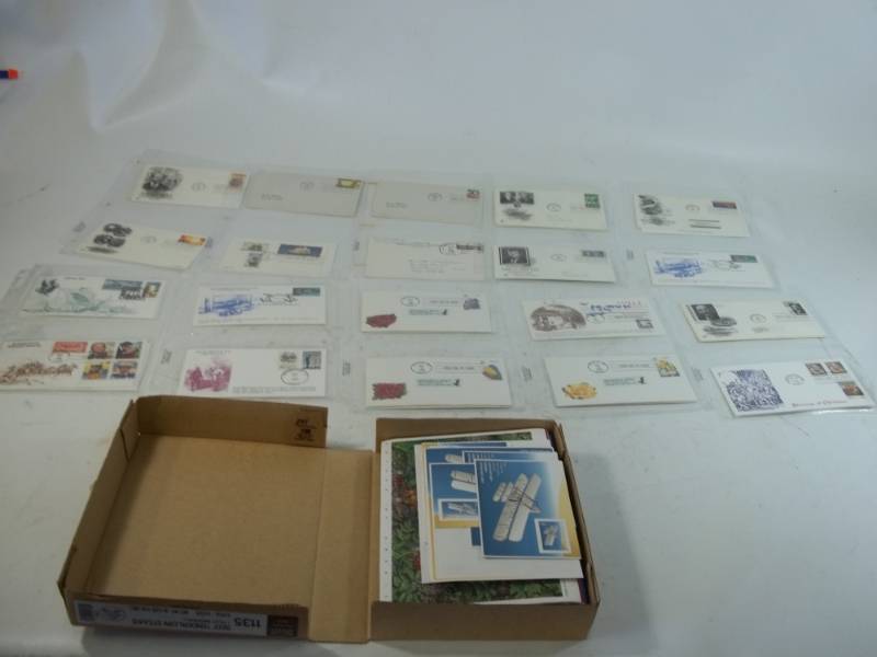 lot 205 image: First Day Issue Stamps with shoe Box of stamps