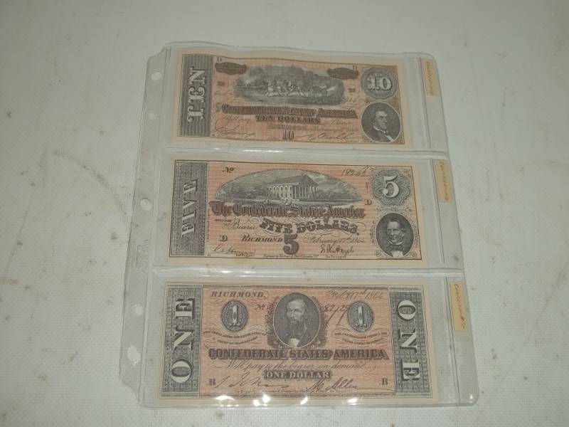 lot 223 image: Confederate Currency