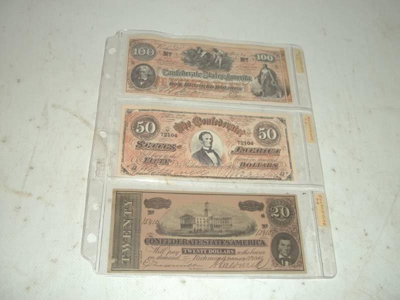 lot 224 image: Confederate Currency