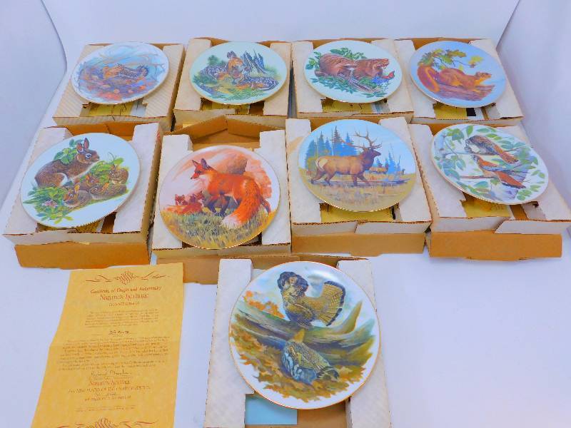 lot 35 image: Complete Set (9) of Natures Heritage Collectors Plates
