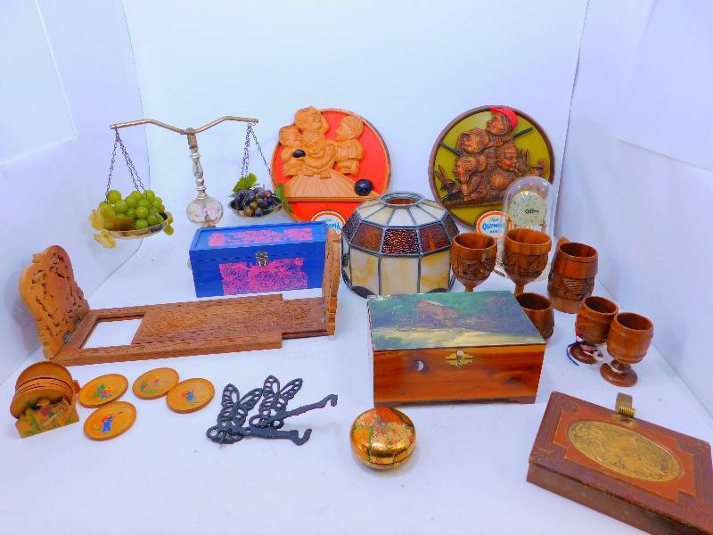 lot 67 image: Vintage Beer Signs, Old-Style Balance Scale, and other items