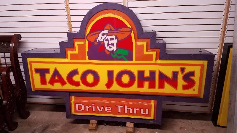 lot 88 image: (3) Taco Johns Light-Up Signs