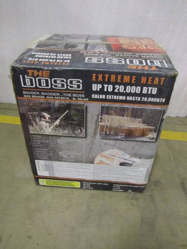 lot 35 image: The Boss 20,000 BTU Portable Infrared Portable Heater with Tank