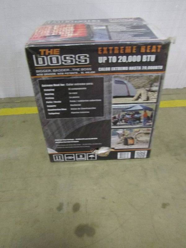 lot 36 image: The Boss 20,000 BTU Portable Infrared Portable Heater with Tank