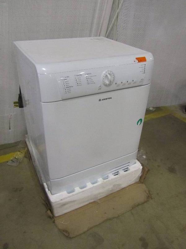 lot 43 image: Ariston 4 cu. ft. Electric Ventless Dryer in White