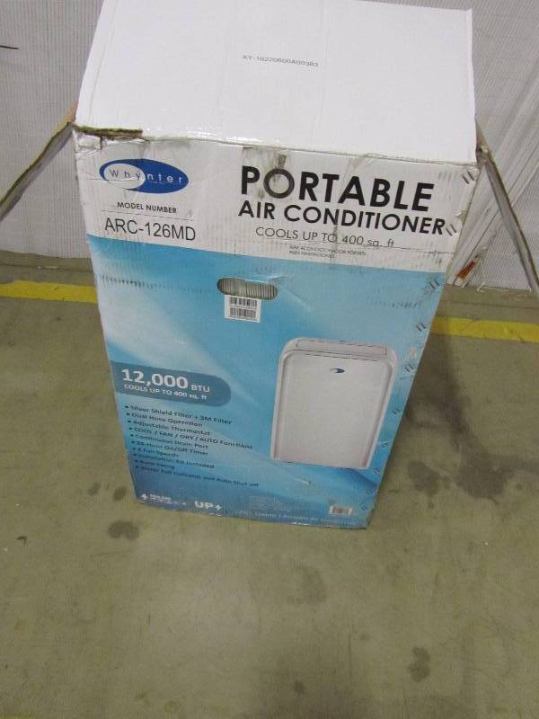 lot 48 image: Whynter 12,000 BTU Dual Hose Portable Air Conditioner with Dehumidifier