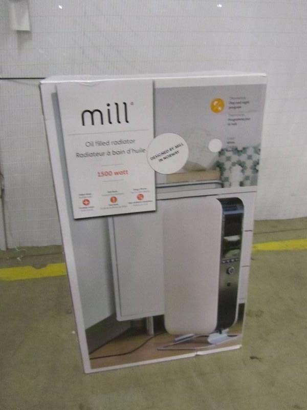 lot 53 image: MILL 1,500-Watt Electronic Oil-Filled Radiant Portable Heater