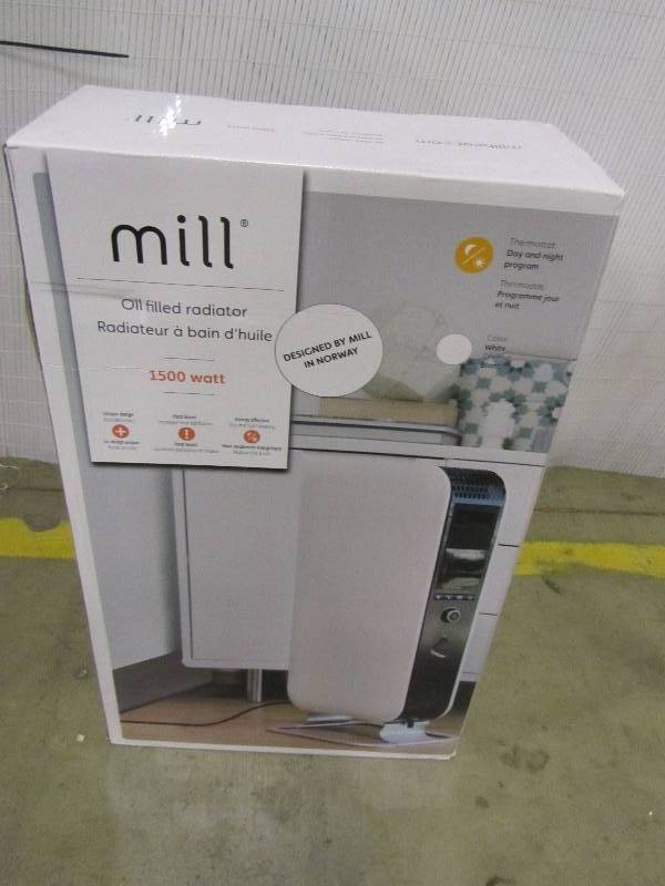 lot 54 image: MILL 1,500-Watt Electronic Oil-Filled Radiant Portable Heater