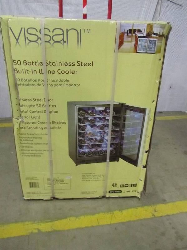 lot 57 image: Magic Chef 50-Bottle Wine Cooler, Stainless Door
