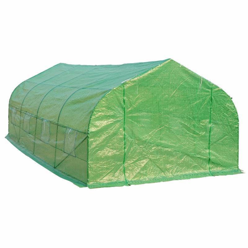 lot 19 image: Outsunny  20 x 10 x 7 Portable Walk-In Steeple Garden Greenhouse