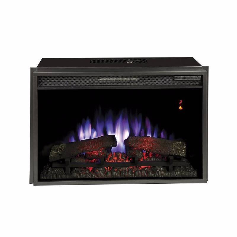 lot 39 image: 26 in. Electric Fireplace Insert with Flush-Mount Trim Kit (Brand Unknown)