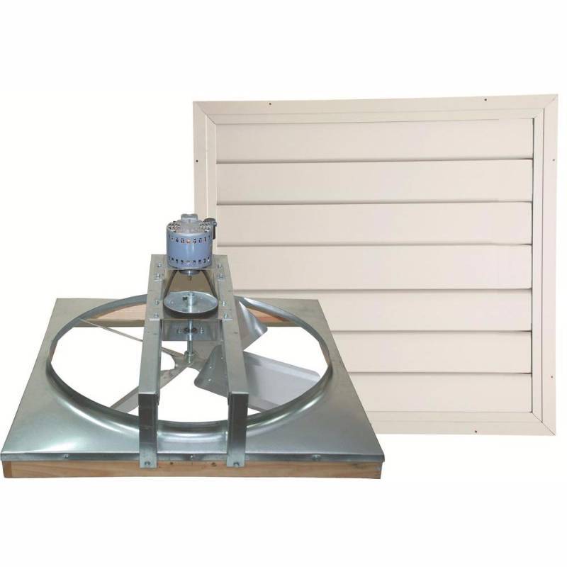 lot 56 image: Cool Attic 24 in. Belt Drive Whole House Fan with Shutter