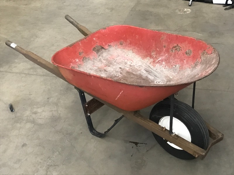 lot 6 image: Steel Wheel Barrel