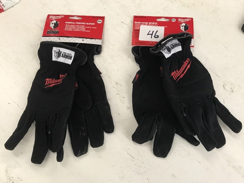 lot 46 image: (2) New Pairs Of Milwaukee Work Gloves