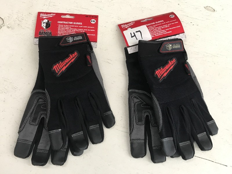 lot 47 image: (2) New Pairs Of Milwaukee Work Gloves