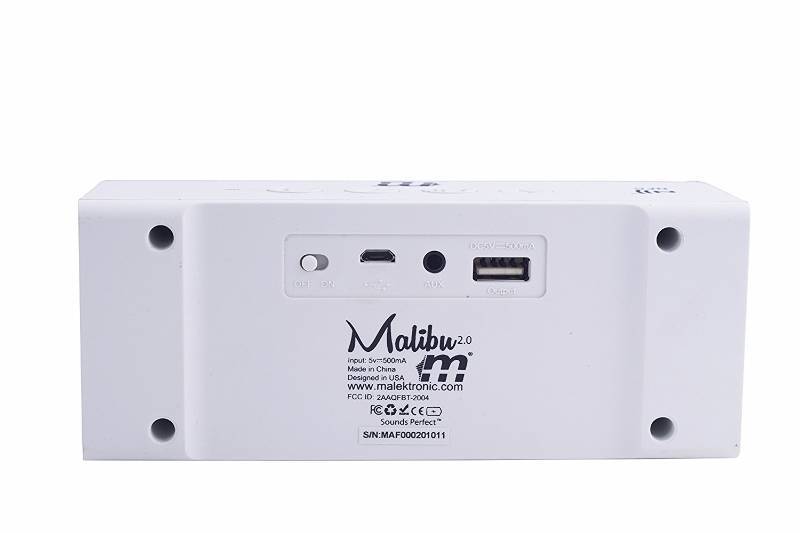 New Malektronic Malibu 2.0 Bluetooth Speaker - White