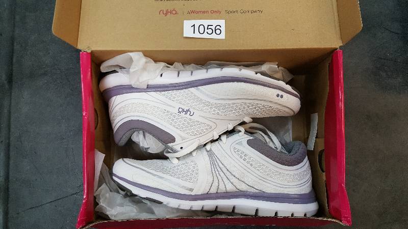 lot 1056 image: RYKA Womens CHARISMA Walking Shoe  Shoes&nbspWHITE-PURPLE-GOLD size 7.5