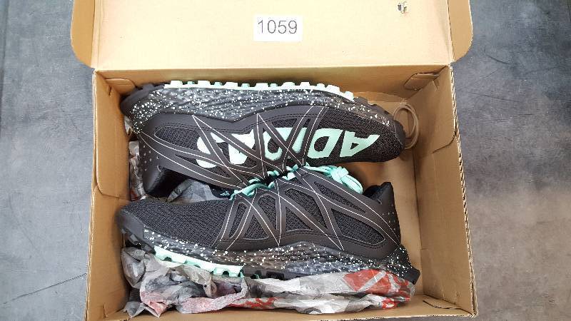 lot 1059 image: adidas Womens Vigor Bounce Running Shoe  Shoes&nbspBlack-Green size 9