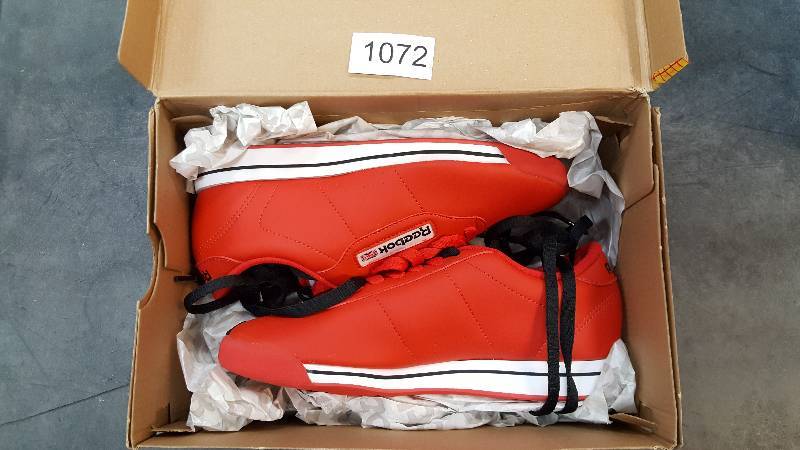 lot 1072 image: Reebok Womens Princess Classic Athletic Shoe  Shoes&nbspRed-White-Black size 6
