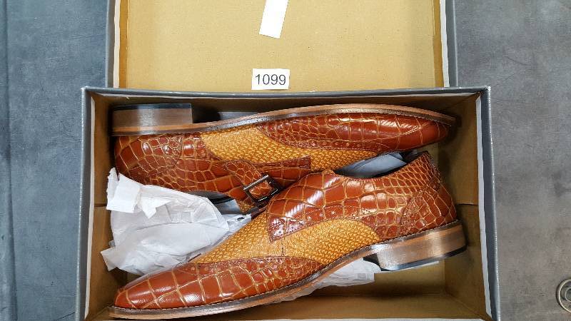 lot 1099 image: Stacy Adams Mens Giannino Monk-Strap Shoe  Shoes&nbspTan size 12