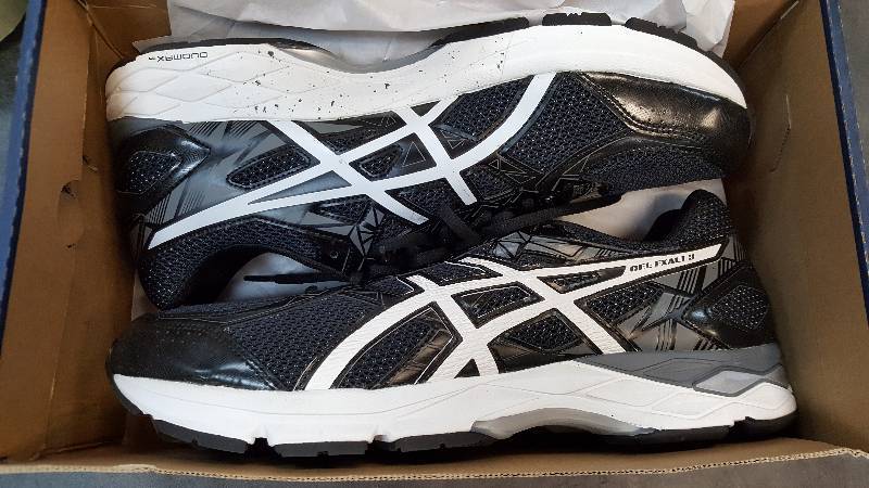 lot 1115 image: ASICS Mens Gel Exalt 3 Running Shoe  Shoes&nbspBlack-White size 13
