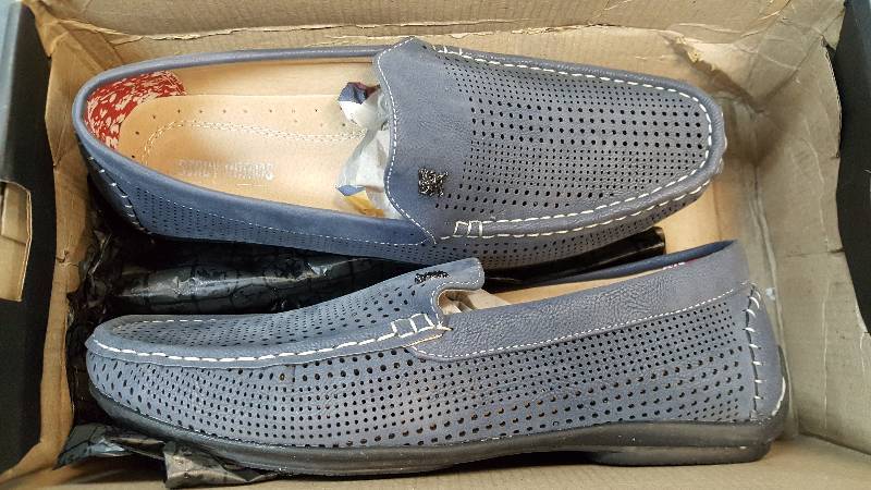 lot 1117 image: Stacy Adams Mens Pippin Driving Moc  Moccasins  Shoes&nbspNavy size 8