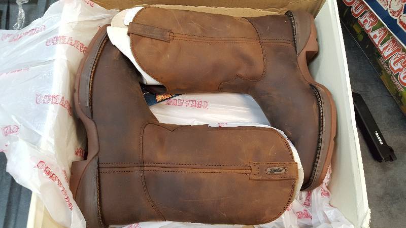 lot 1122 image: Durango Mens Rebel Square Toe Pull-On Boot  Boots - Medium Width Brown 11