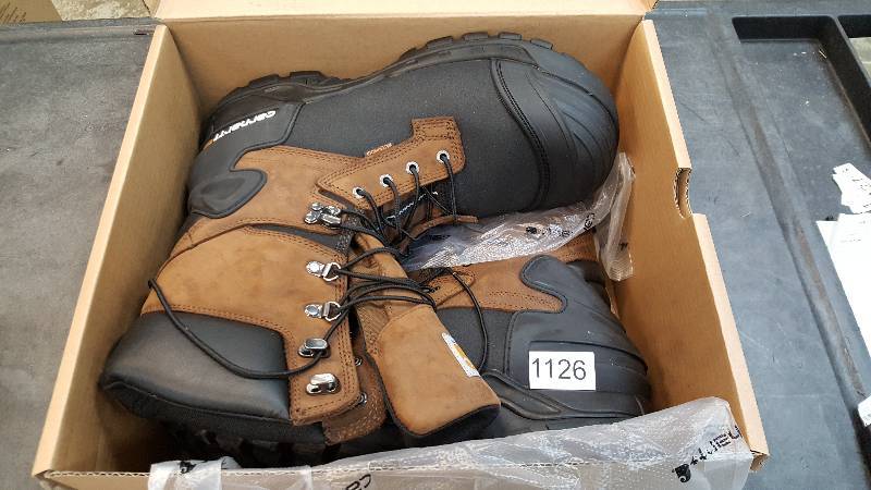 lot 1126 image: Carhartt Mens 10 Safety Toe Work Boot  Boots Brown size 12