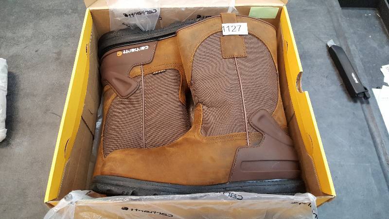 lot 1127 image: Carhartt Mens 11 Wellington Work Boot  Boots Brown size 9