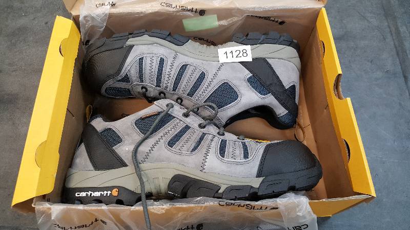 lot 1128 image: Carhartt Mens Lightweight Waterproof Safety-Toe Work Shoe  Shoes - Wide Gray size 13