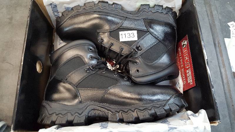 lot 1133 image: Rocky Mens Alpha Force 6 Duty Boot  Boots - Wide Black size 12