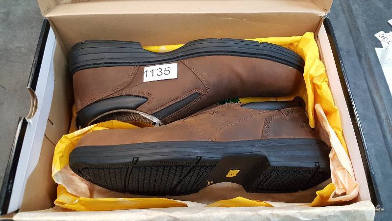 lot 1135 image: CAT Footwear Mens Conclude Steel Toe Work Shoe  Shoes Dark Brown 11