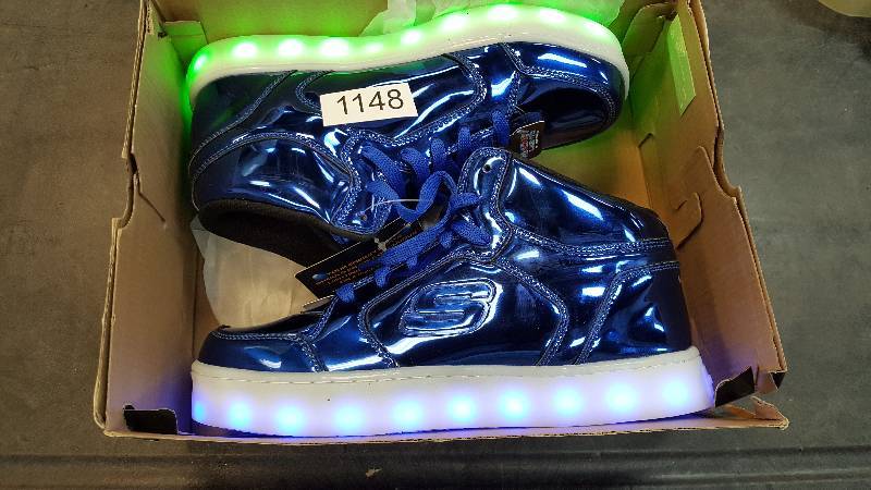 lot 1148 image: Skechers Kids S Lights Energy Lights Mid-High Light-Up Sneakers  Shoes Royal size 5.5