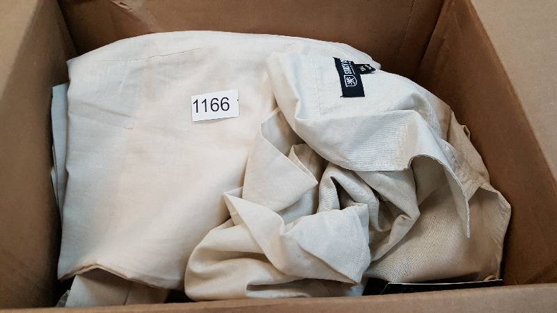 lot 1166 image: Stacy Adams Mens Big  Tall 2-pc. Linen  Cotton Pant Suit Set Tan 4XL48